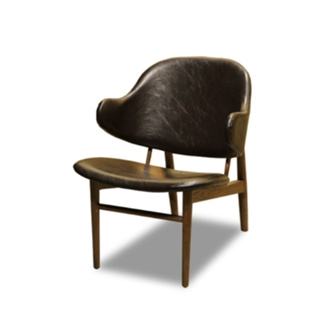 《CHAIR EMPIRE》ES023 北歐風 休閒椅/實木洽談椅/甜點 咖啡廳實木椅/皮製椅/懶人休閒椅/皮製休閒椅/