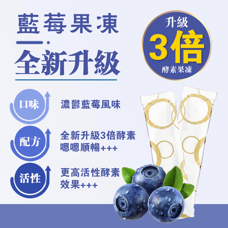 【順暢專科-台灣製】酵素果凍-新升級 益生菌 藍莓酵素 酵素凍 酵素飲 排便 藍莓「專利酵素+專利益生菌」幫助消化