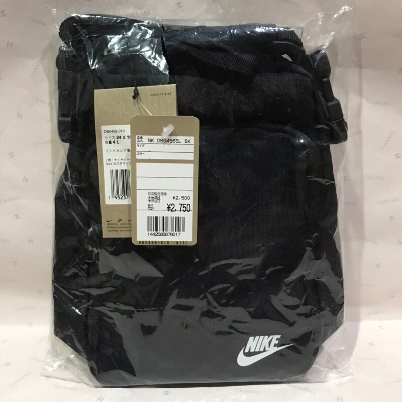 現貨 日本 NIKE HERITAGE 雙層拉鍊夾層 肩包 側背包 斜背包 男女款 DB0456-010 黑