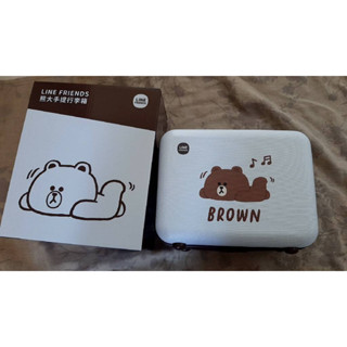 【紫晶小棧】LINE FRIENDS 熊大手提行李箱 旅行箱 旅行包 收納 整理 化妝箱