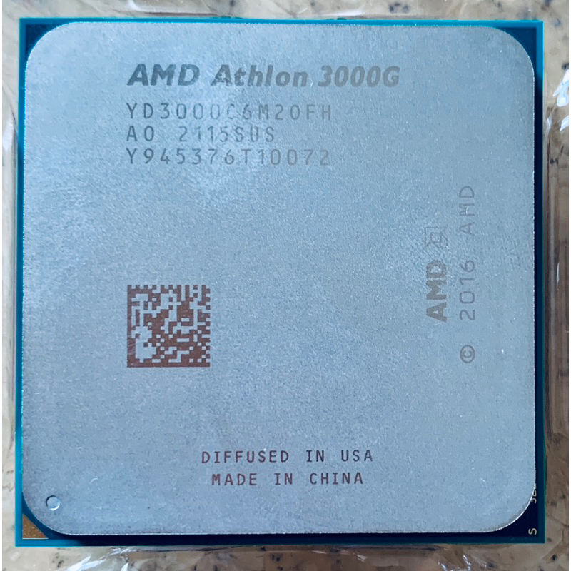 二手良品 AMD Athlon 3000G CPU 含原廠風扇