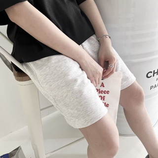 [MOSKA] 韓國 素色短褲 短褲 韓系 休閒 男女款 太空棉 鬆緊腰頭 寬鬆
