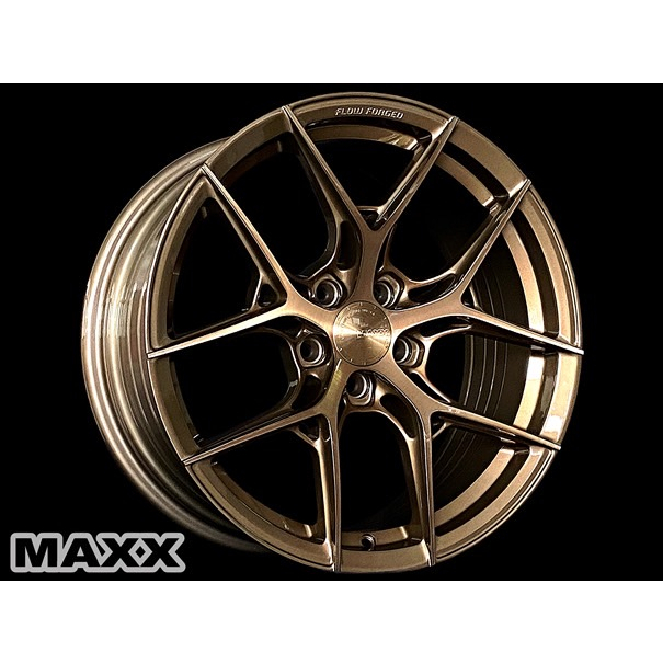 全新鋁圈 MAXX M22 18吋旋鍛鋁圈 古銅透車面 5孔100 5孔108 5孔112 5孔114.3