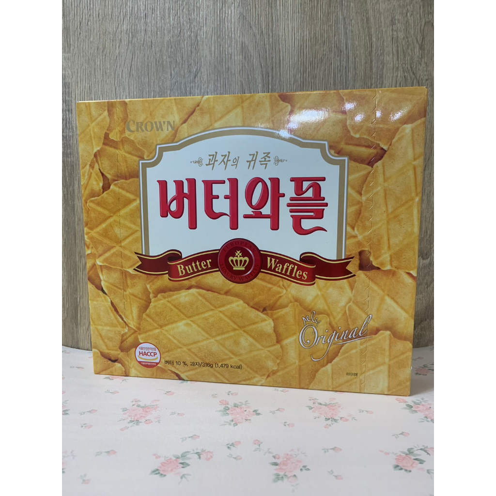 【韓國零食】CROWN鬆餅三明治餅乾 韓國知名品牌 皇冠CROWN奶油鬆餅316g(12入）