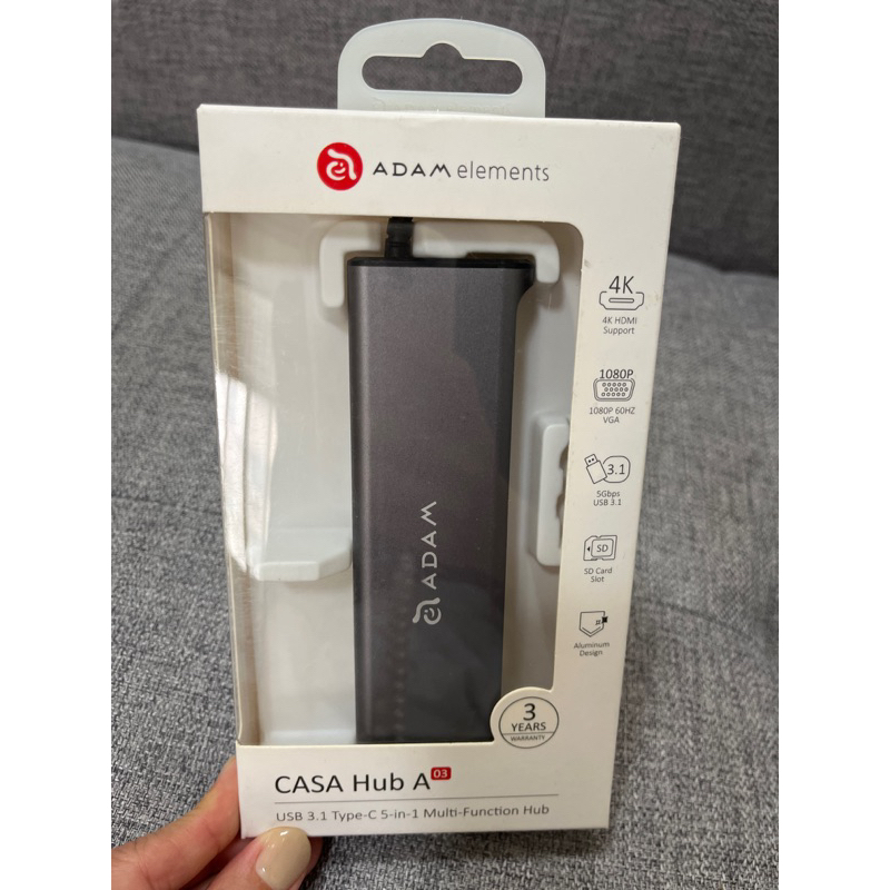 ADAM CASA Hub A03 USB 3.1 Type-C 五合一多功能顯示轉換器 Mac Apple