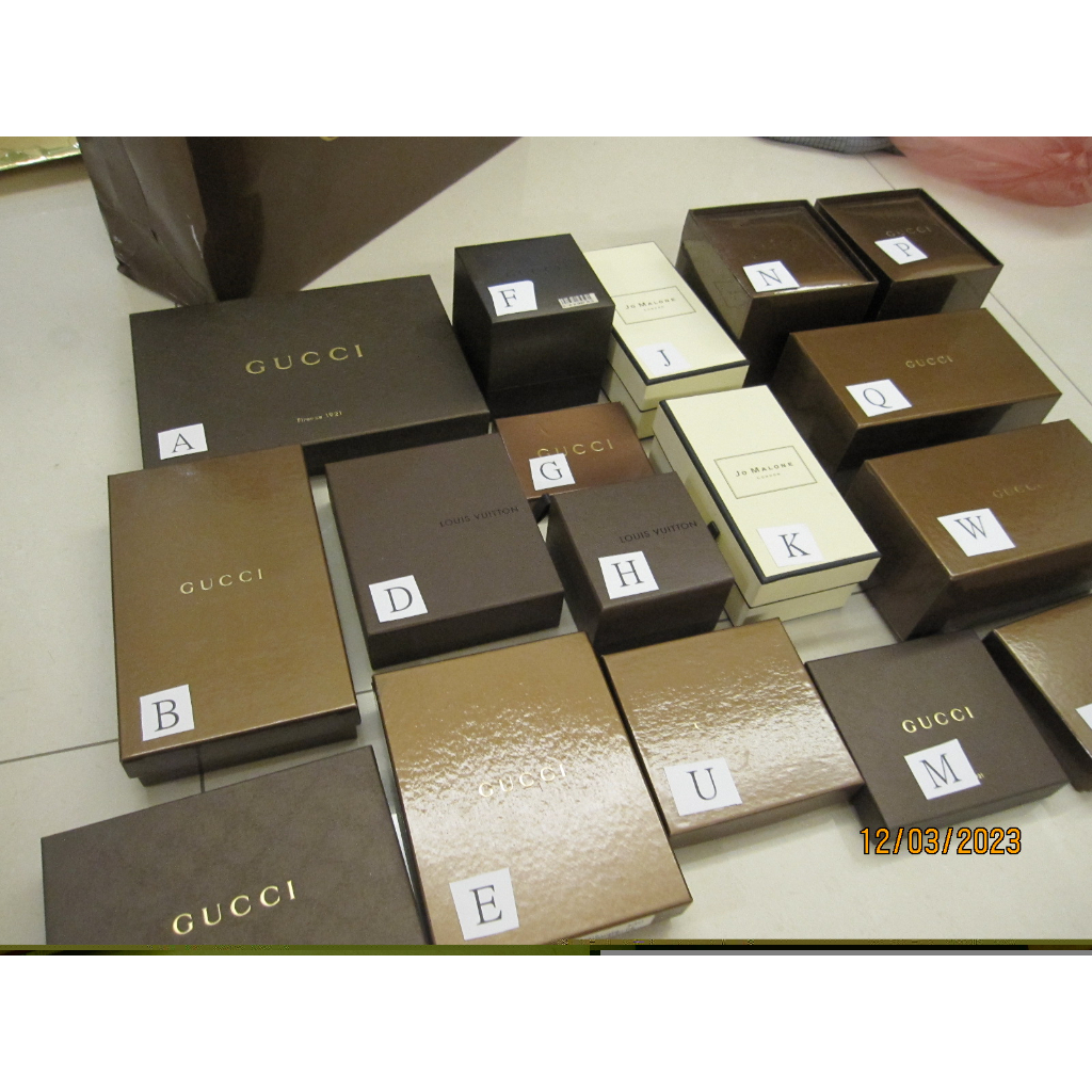 LV GUCCI JO MALONE 全部都是正品包裝盒內含兩個手錶盒,不拆賣全包了500,年份有點久了