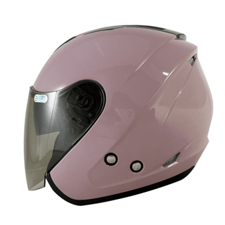 Nikko 安全帽 N557 N-557 沉穩素色 籽藕粉 半罩式 內墨鏡 抗UV