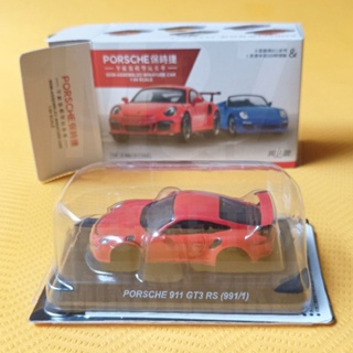 全新 7-11 PORSCHE 保時捷 半組裝模型玩具車 比例1:64 911 GTS3 RS 紅色 現貨