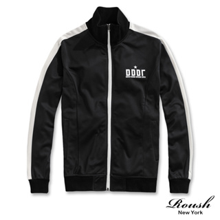 Roush - 復古接布設計立領運動外套【N915618】NG商品
