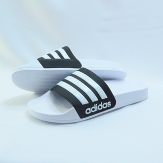 adidas adilette shower 男女款 運動拖鞋 gz3773 大尺碼 白黑【isport愛運動】