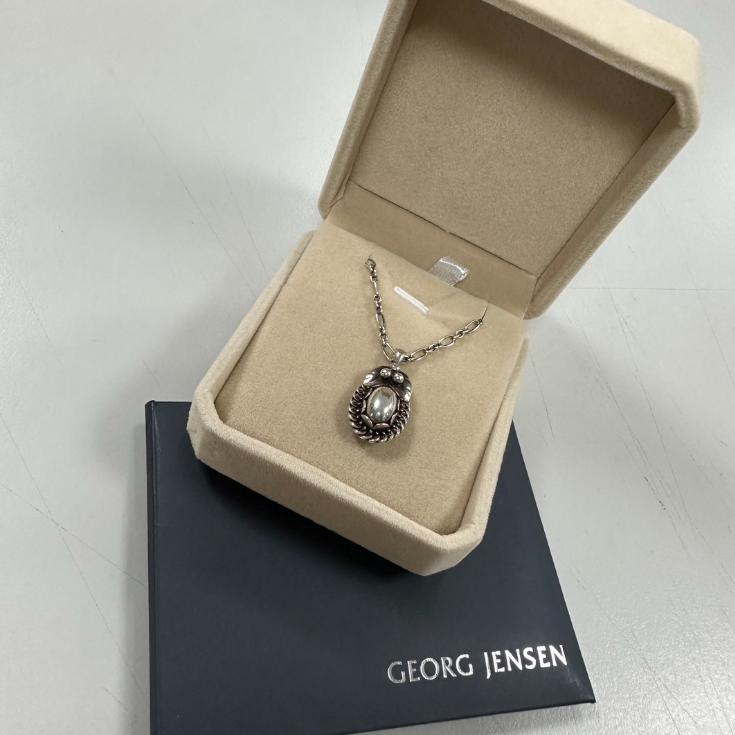 ［限保留下單］Georg Jensen 喬治傑生 Heritage 1992 首刻 年度項鍊 銀石 無盒免運