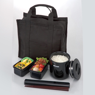 【阿翔小舖】『TIGER』日本 虎牌 不鏽鋼保溫便當盒 附提袋、筷子（約1.8碗飯量）LWY-T036/特價🉐️$990