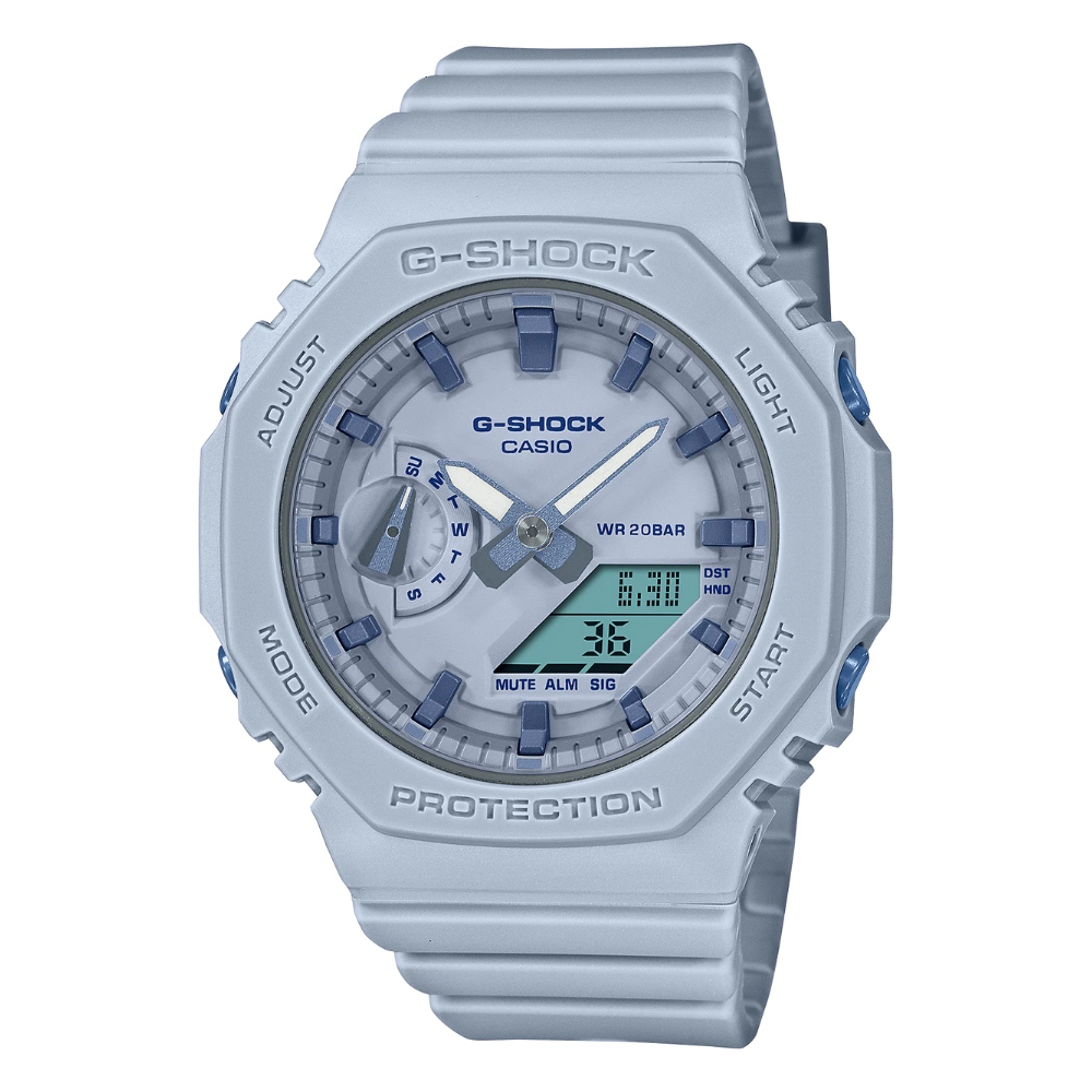 CASIO卡西歐 G-SHOCK八角時尚純色雙顯錶/GMA-S2100BA-2A2