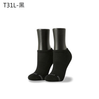 FOOTER 除臭襪 T31L T31M 單色運動逆氣流氣墊船短襪 黑/ 淺灰