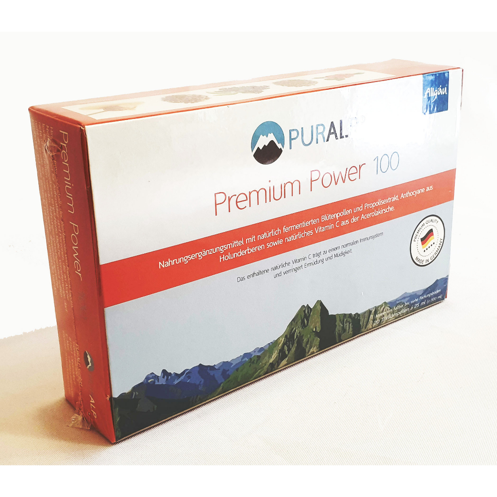 PURALP 安抗100 濃縮營養素 Premium Power 100 25毫升/20瓶/盒 (德國進口)