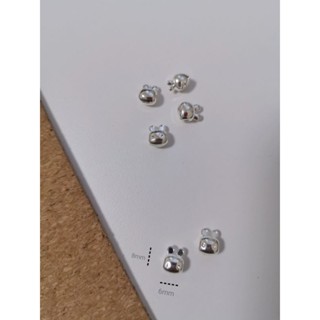 【Pony手作】現貨 鍍銀高保色小白兔胡蘿蔔 手工材料 水晶配件 手工配件 串珠配件材料