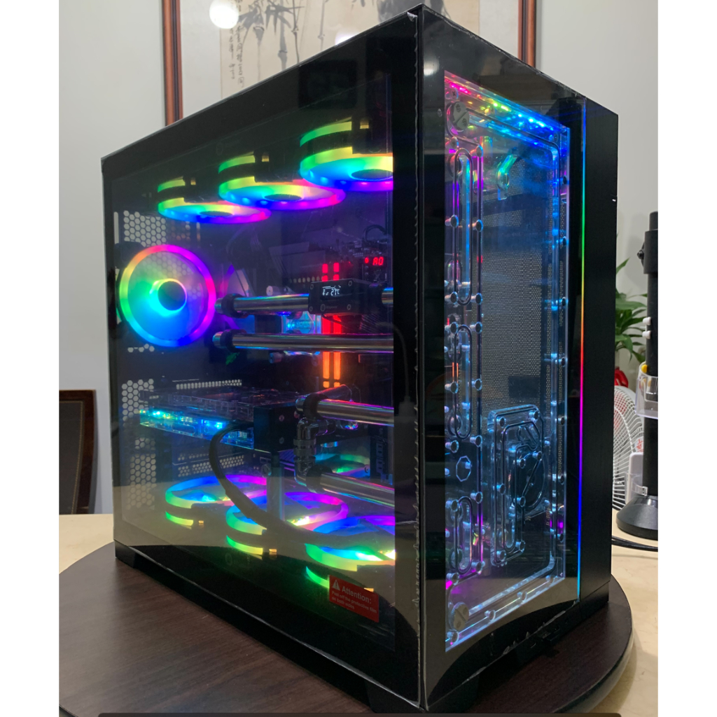 光華商場【客製化電腦】客製化 LIAN-LI O11D EVO AORUS 4090水冷主機套裝 主機改裝 不鏽鋼管配置