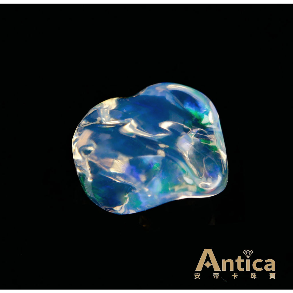 [ANTICA] 蛋白石 水晶蛋白 白色 隨形 5.95克拉 墨西哥 天然無燒 Fire Opal（經理推薦）安帝卡珠寶
