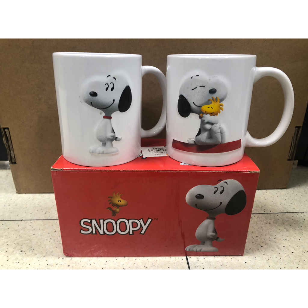 Snoopy 史努比 浮雕立體馬克杯 2入