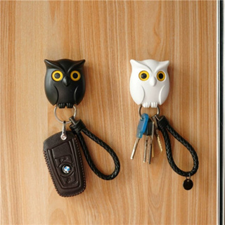 《YOHO》貓頭鷹磁吸鑰匙掛鉤 磁性鑰匙扣 自動眨眼 鑰匙收納 壁掛鑰匙架 鑰匙掛鉤 免打孔 鑰匙的家 眨眼貓頭鷹