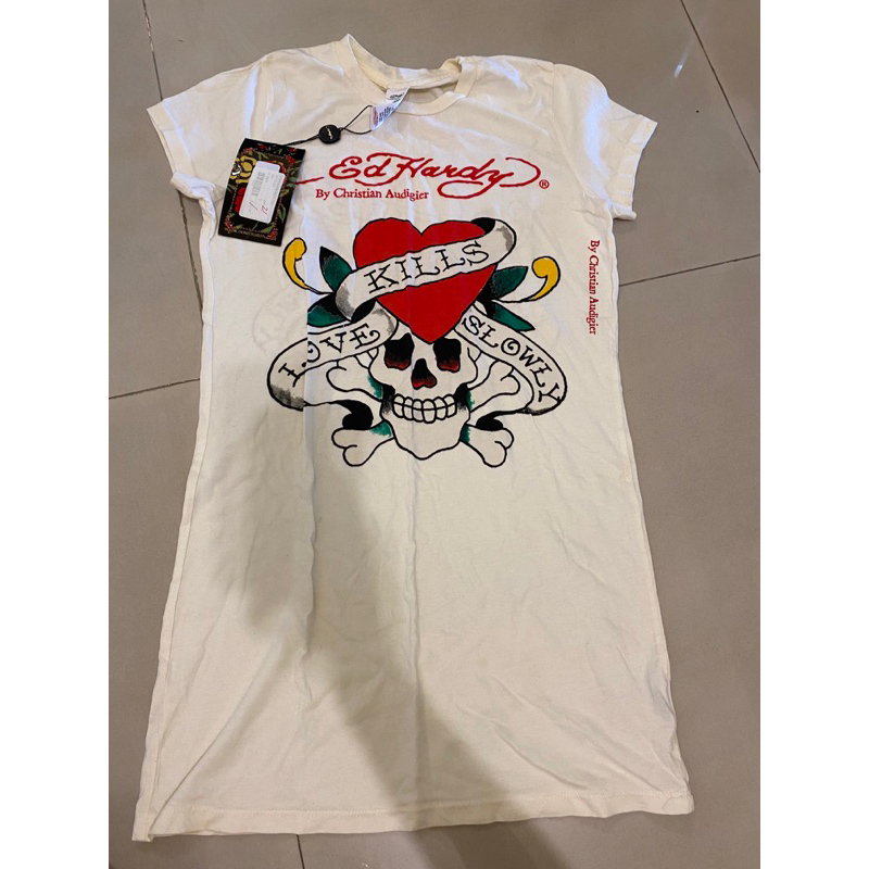 don Ed hardy 美國outlet 購回 長版短袖上衣