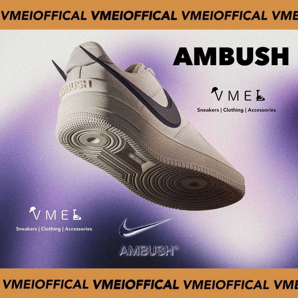 【VMEI】AMBUSH X NIKE AIR FORCE 1 聯名款 白黑 黑白休閒鞋 DV3464-002