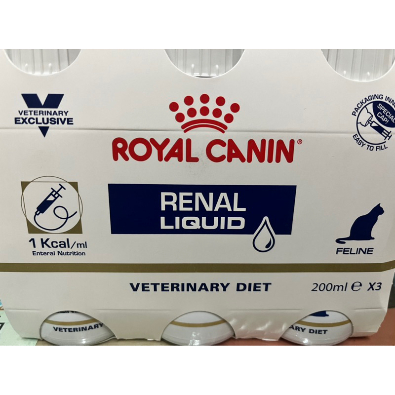 皇家貓腎臟配方 ICU貓腎臟配方。帶三瓶贈罐頭。