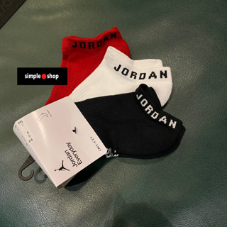 【Simple Shop】NIKE JORDAN 厚底 運動襪 喬丹 短襪 籃球短襪 裸襪 黑紅白 DX9656-902