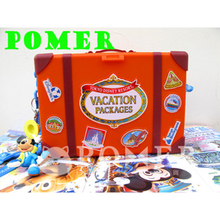 ☆POMER☆日本東京迪士尼樂園絕版正品 35週年 飯店限定款 米奇 行李箱 造型 爆米花桶 立體公仔吊飾 收納箱 收藏