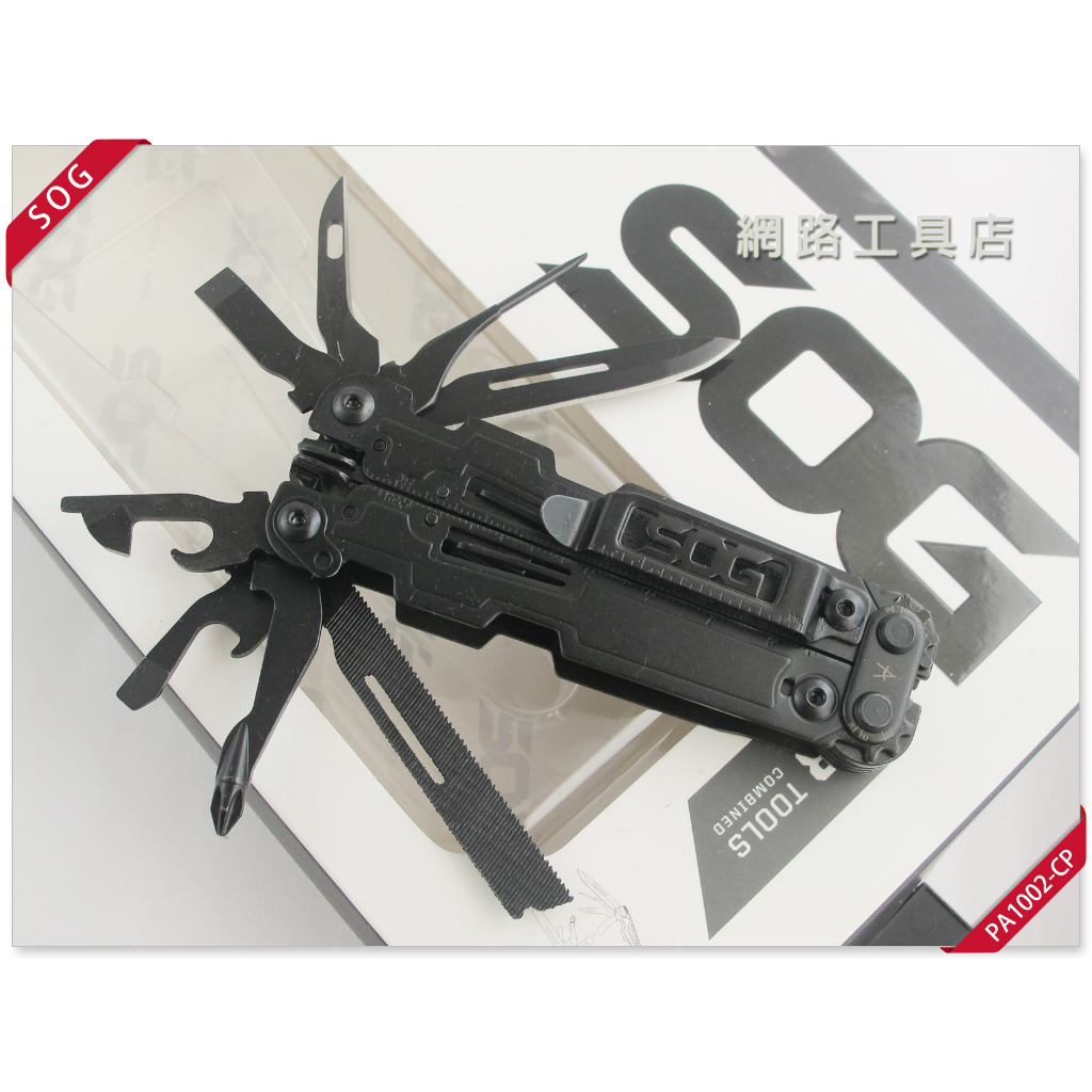 網路工具店『SOG POWERACCESS 18合1多功能工具鉗-黑色』(PA1002-CP)