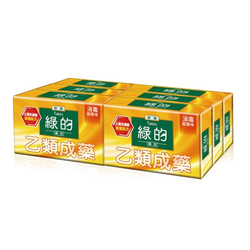 68mall 現貨出清 比香皂便宜 綠的藥皂-消毒殺菌味 80g 6入組