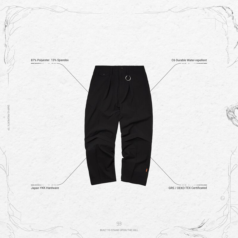 Goopi “KM-01” Regular-Fit Tailored Trousers-black 1號