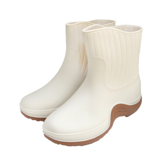 SK 鞋子大王｜女款 日韓時尚雨靴 顯瘦修飾雨靴 質感雨鞋 造型雨靴 塑膠雨靴 雨鞋-杏色