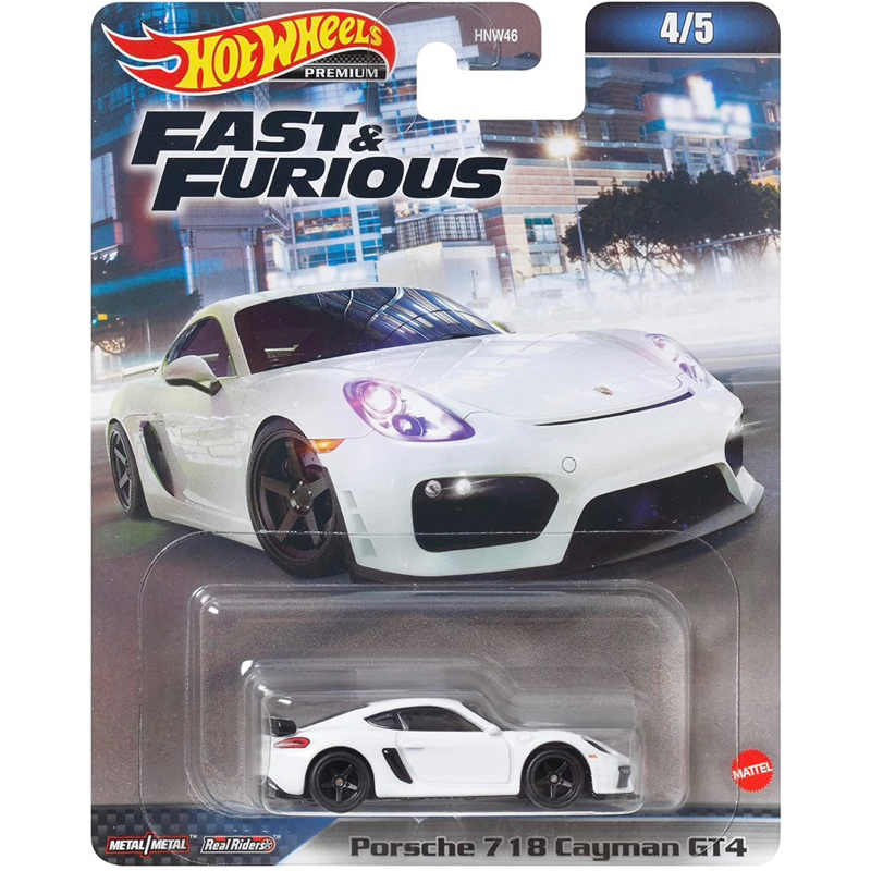 風火輪 Hot Wheels 膠胎 玩命關頭Fast&amp;Furious 保時捷PORSCHE 718 Cayman GT4