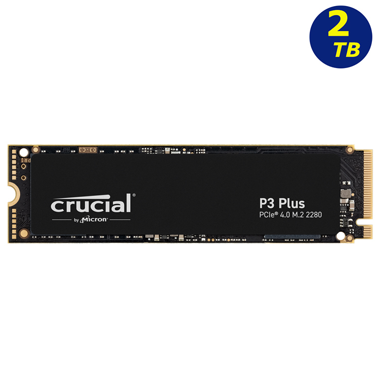 Crucial P3 plus 2TB 2T NVMe PCIe M.2 SSD CT2000P3PSSD8美光固態硬碟