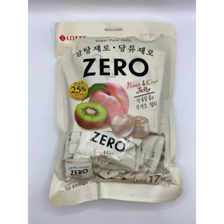 (現貨)韓國 樂天Lotte ZERO 無糖 水蜜桃 奇異果 雙口味水果軟糖 17小包/袋