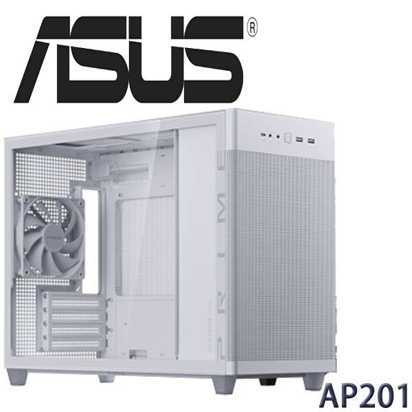 【MR3C】含稅 ASUS 華碩 Prime AP201 White Edition 白色 鋼化玻璃透側 電腦機殼