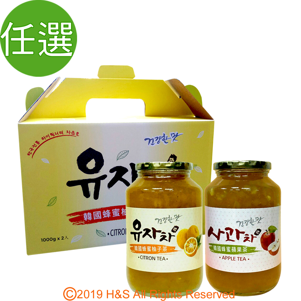 韓國蜂蜜柚子茶 &amp;韓國蜂蜜百香果柚子茶&amp;韓國蜂蜜檸檬茶&amp;韓國蜂蜜紅棗茶 (1kg)任選禮盒