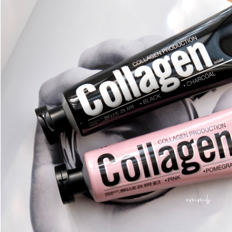 #OMMB Gentist Collagen 2X 牙膏 膠原蛋白 紅石榴 竹炭 竹炭牙膏