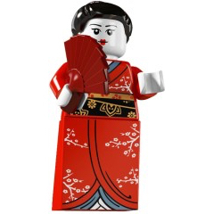 🌐 樂高 LEGO 8804 第4代人偶  02號. 日本藝妓 全新已剪袋確認了未組装