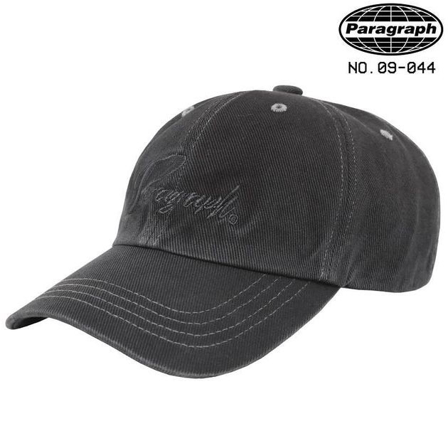 【PARAGRAPH】S9 NO.44 CURSIVE CAP 草寫刺繡文字 燈芯絨 老帽 棒球帽 (黑色) 化學原宿