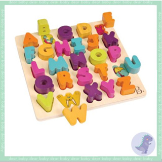 【dear baby】美國B.Toys 逗樂厚片積塊 字母積木 益智積木