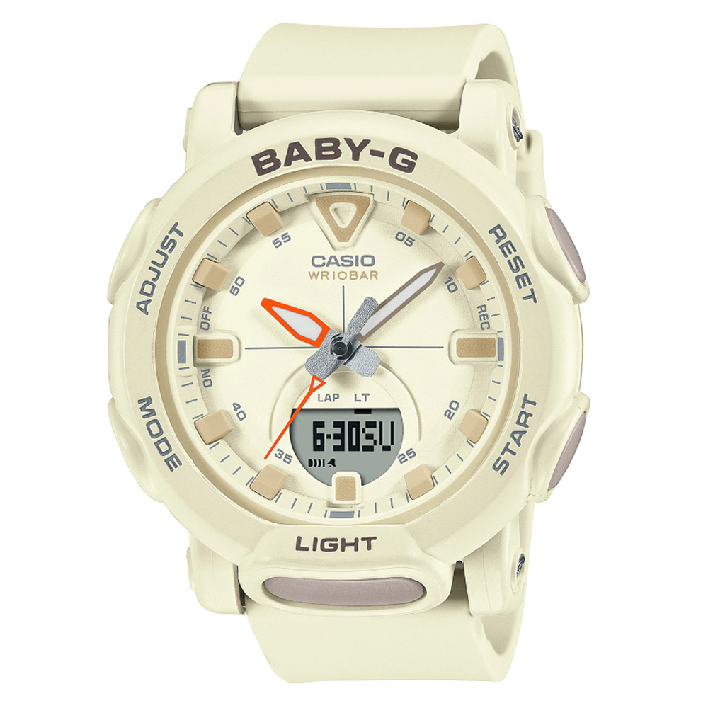 【聊聊甜甜價】CASIO BABY-G 都會經典雙顯腕錶-棉米色 BGA-310-7A