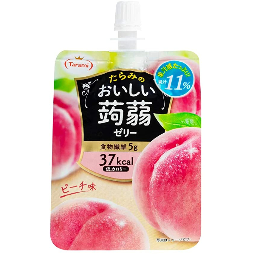 TARAMI Oishii Konnyaku Jelly 蜜桃味 果凍飲料 150g x 6個 日本零食 日本直郵