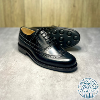 Folklore Classic 固特異手工真皮三接頭翼紋雕花牛津鞋 雕花皮鞋 Oxford Brogues 可客製