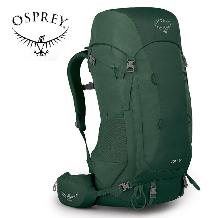 【Osprey 美國】Volt 65 登山背包 65L 男款 軸突綠｜健行背包 自助旅行背包