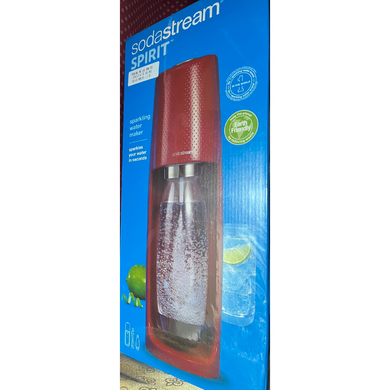 恆隆行 全新sodastream SPIRIT 氣泡水機（時尚紅）全新品  氣泡機+鋼瓶+品牌專用保特瓶