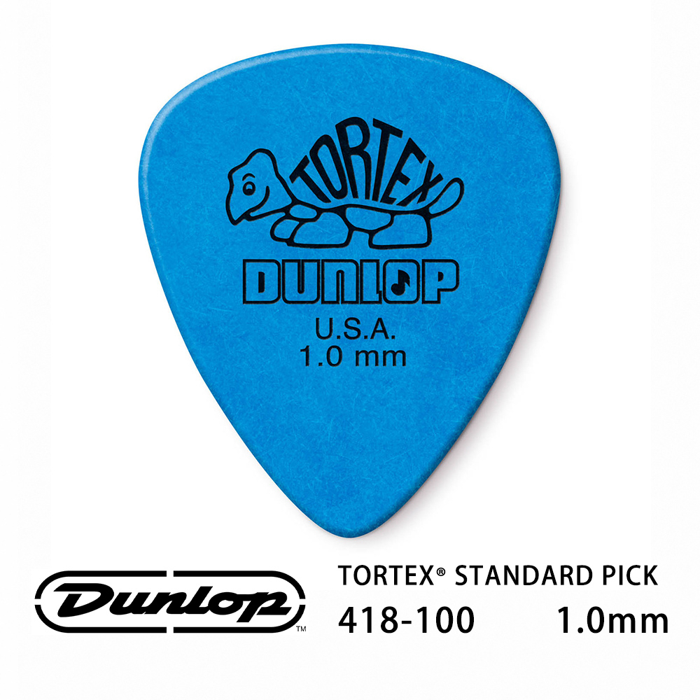 Jim Dunlop Tortex Standard 418R 1.0mm Pick (三片、十片組)【敦煌樂器】