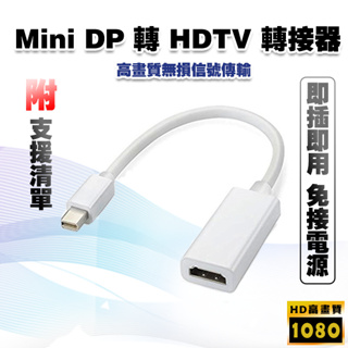 【買一送一🏳️‍🌈】Mini DP 轉 HDTV│Display Macbook Surface 可接HDMI螢幕