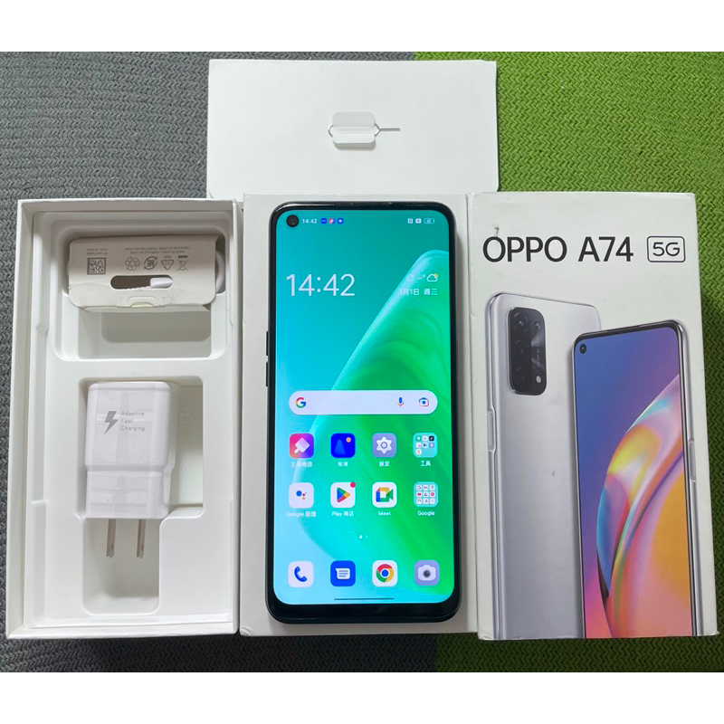 OPPO A74 5G 6G 128G 黑 95成新 保固內 6.5吋 歐珀 歐普 雙卡雙待 指紋辨識 臉部辨識 二手